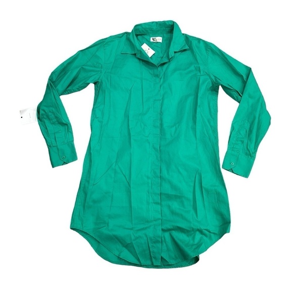 Lita by Ciara oversized shirt dress green medium - Picture 2 of 5